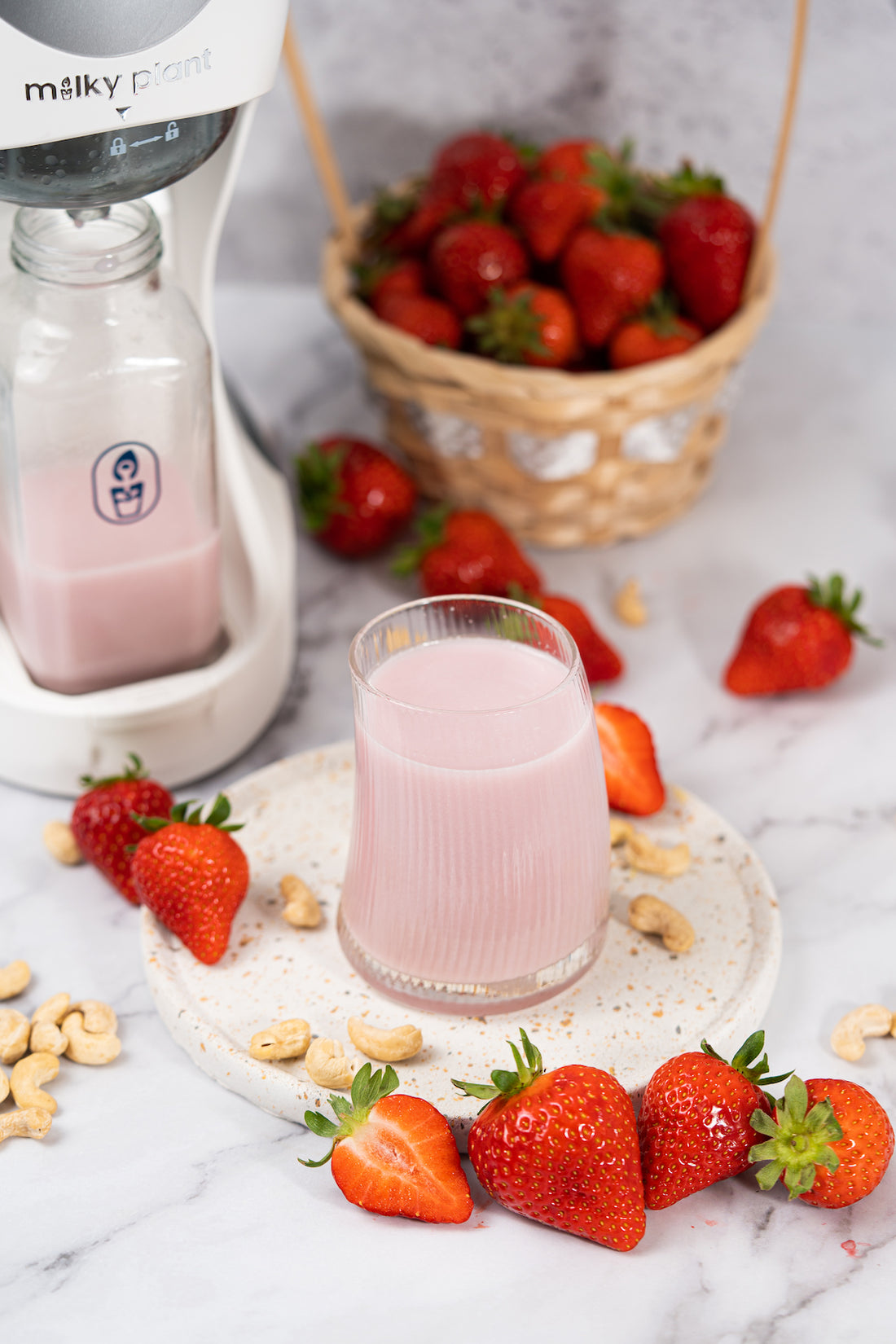 Strawberry Cashew Milk