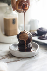 Milky Plant Homemade almond chocolate milk & brownies