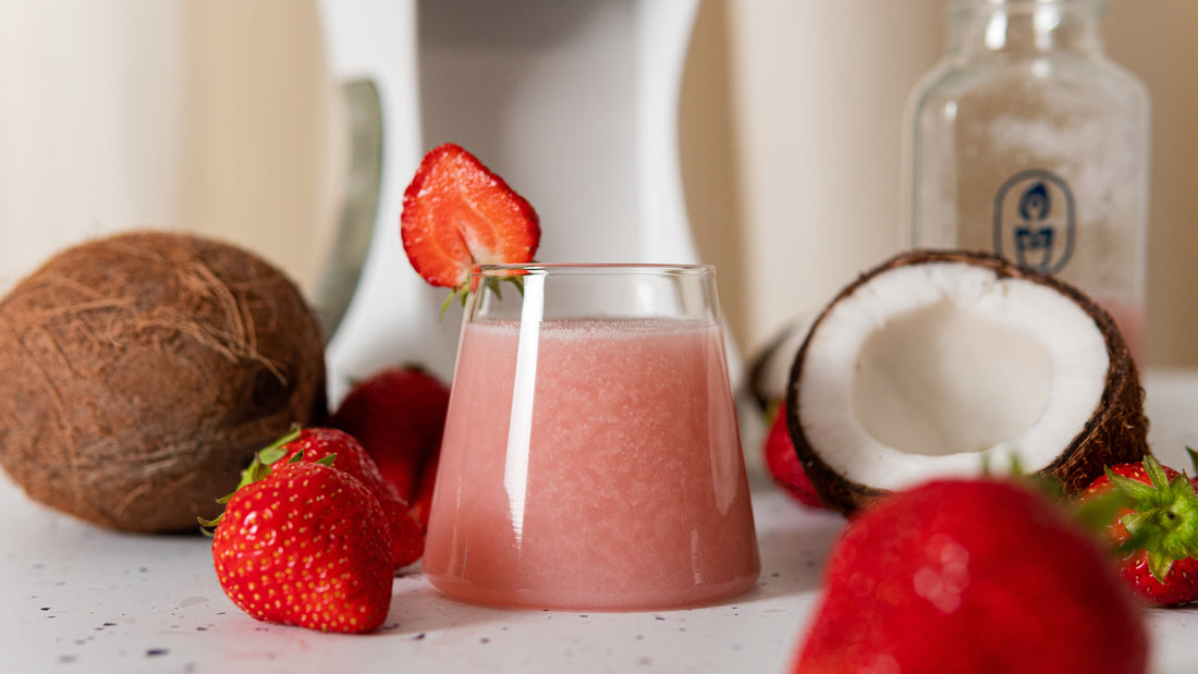 Strawberry coconut milk