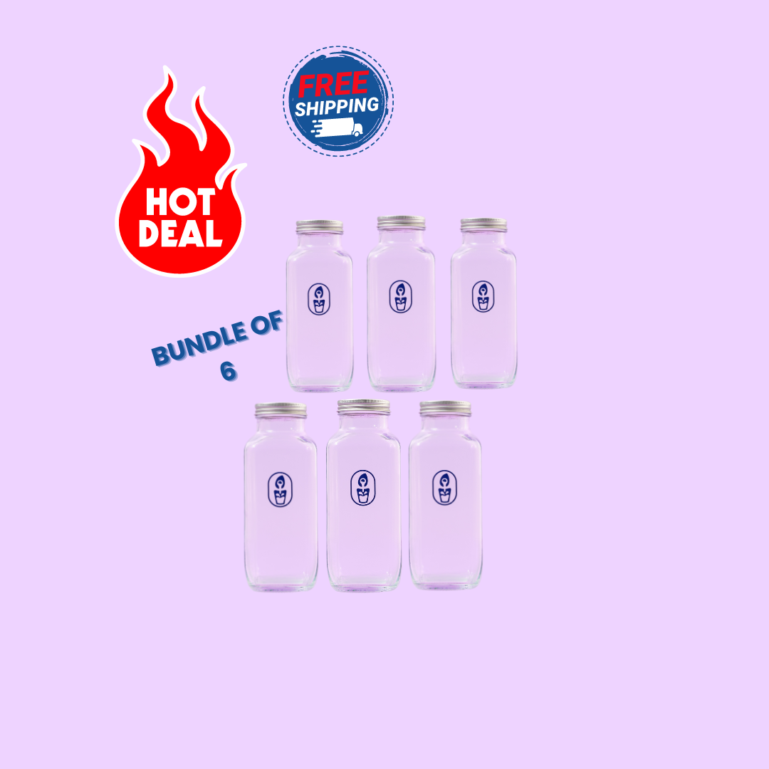 Lot de bouteilles de lait nature
